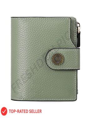 Genuine Leather RFID Blocking Women's Wallet with Card Holders, Photo & ID